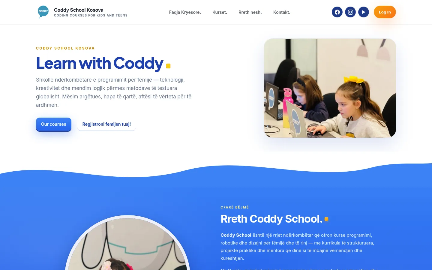 coddy-learning.vercel.app homepage on desktop