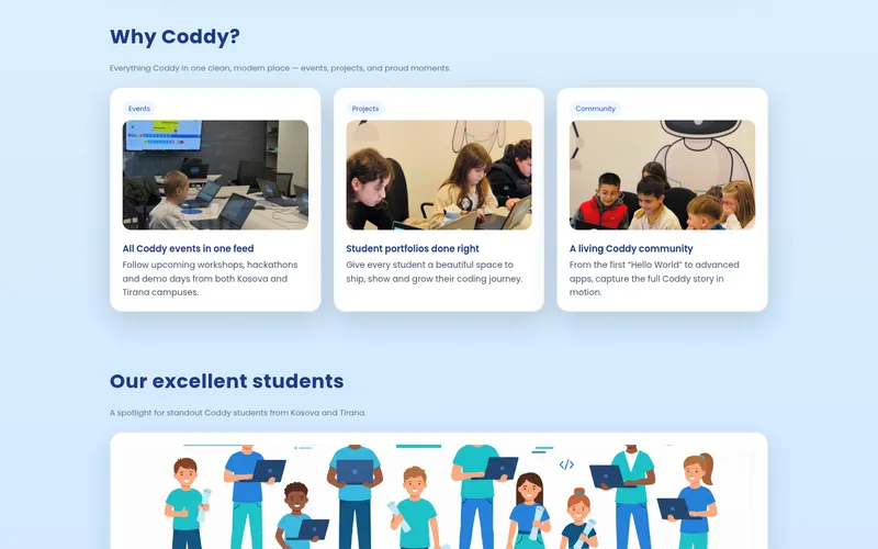 coddy-showcase.vercel.app Why Coddy section