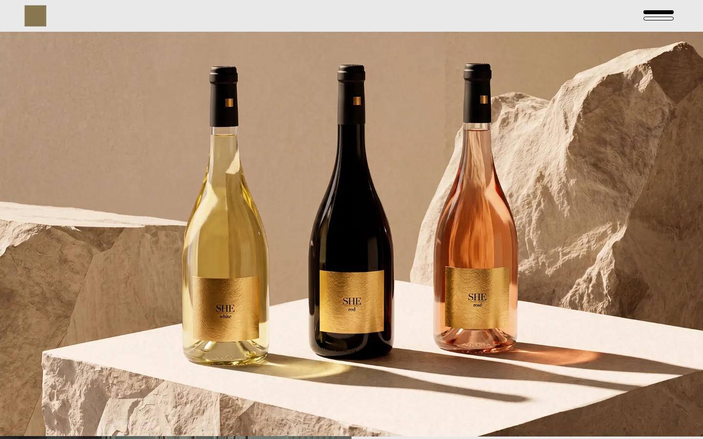 she-wine.com homepage on desktop