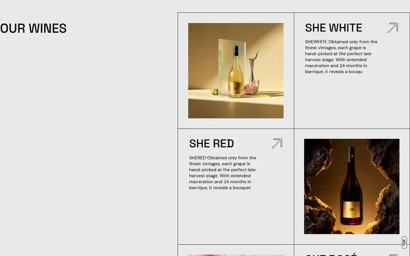 she-wine.com Our wines section